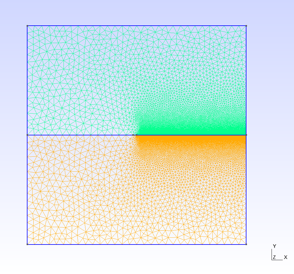 Mesh of the sample